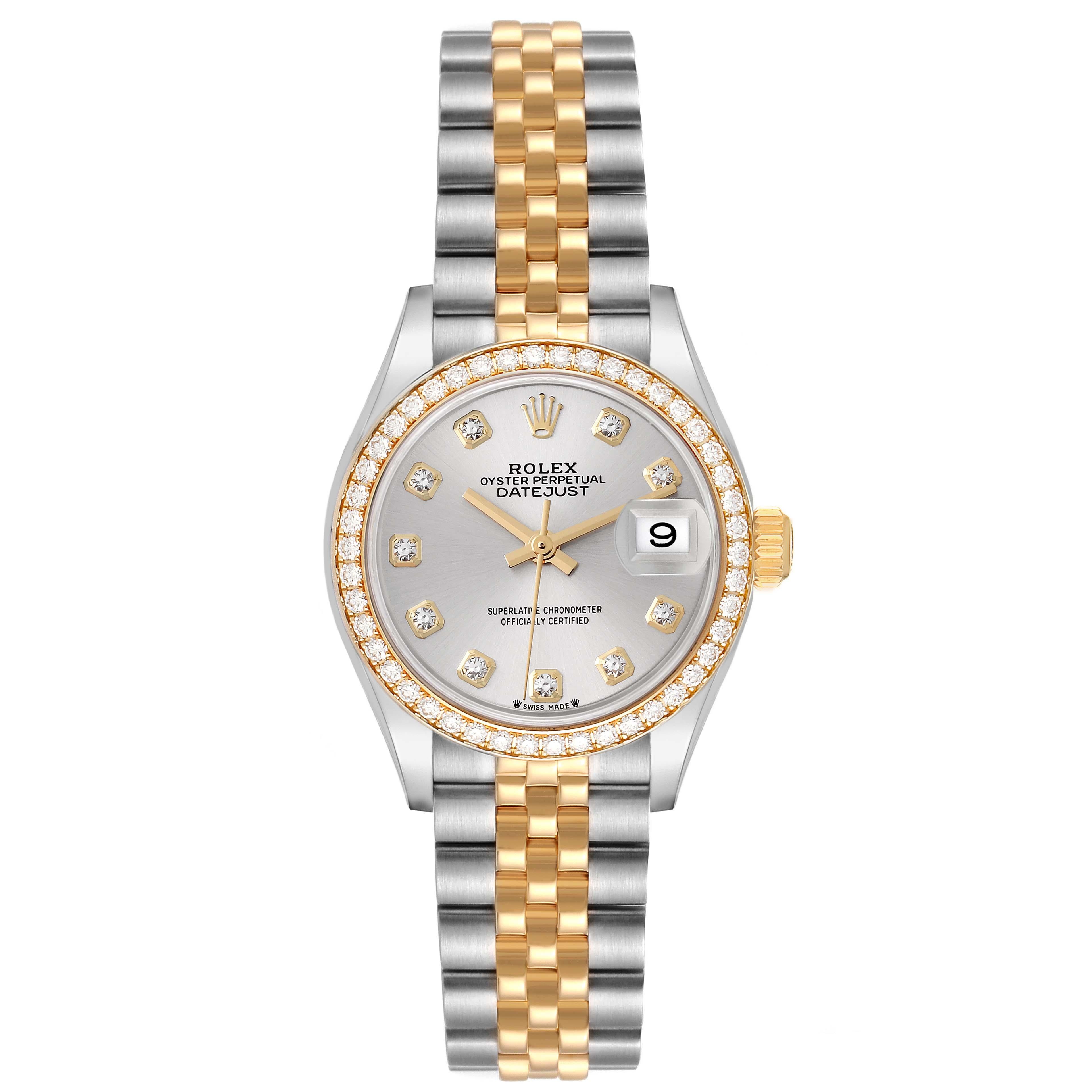 Rolex Datejust Steel Yellow Gold Diamond Ladies Watch 279383 Unworn For Sale 2