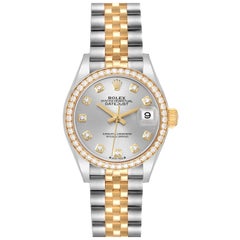Rolex Datejust Steel Yellow Gold Diamond Ladies Watch 279383 Unworn