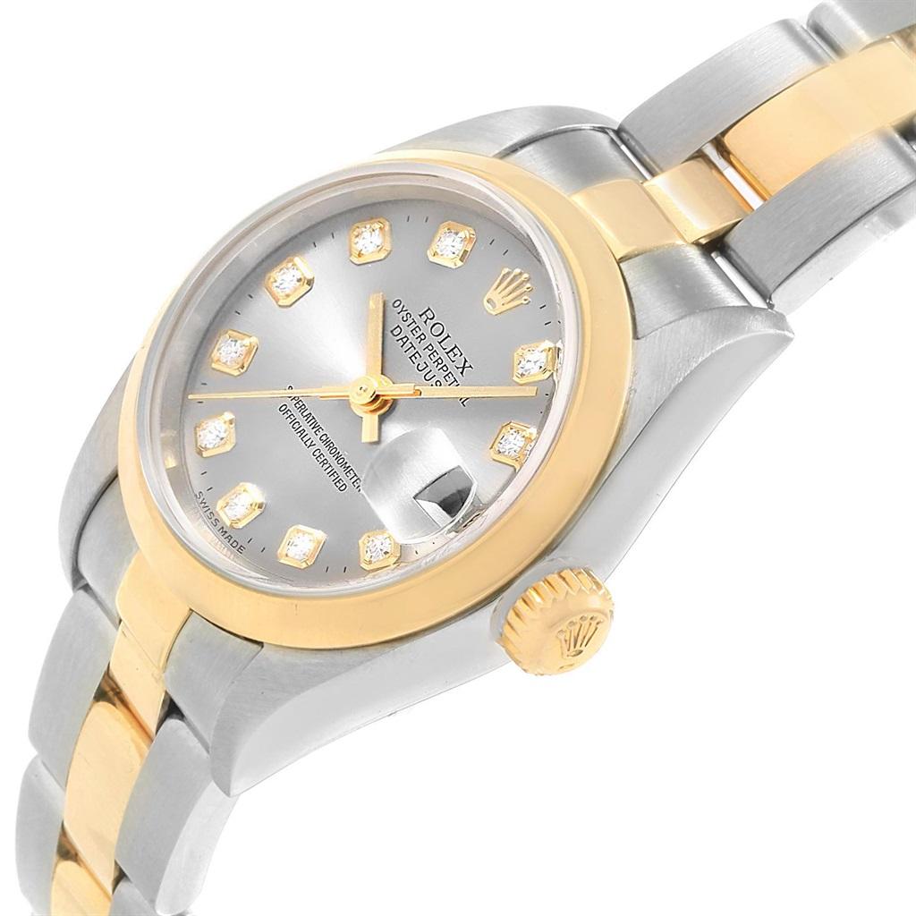 Rolex Datejust Steel Yellow Gold Diamond Ladies Watch 79163 2