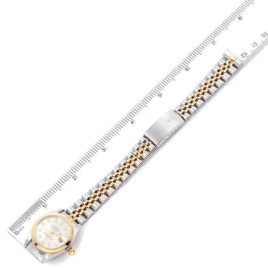 Rolex Datejust Steel Yellow Gold Diamond Ladies Watch 79163 Papers For Sale 6