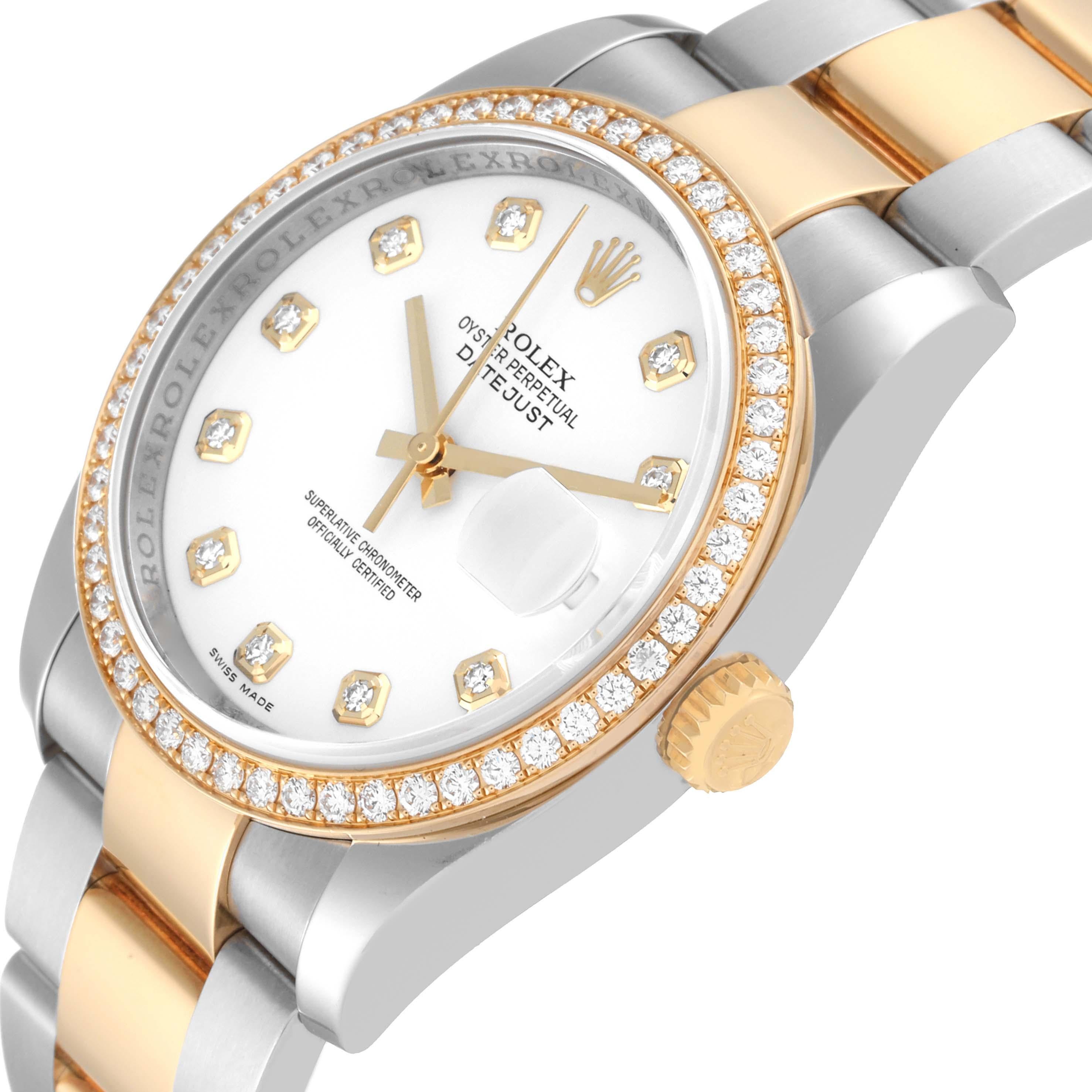 Rolex Datejust Steel Yellow Gold Diamond Mens Watch 116243 Box Card For Sale 8