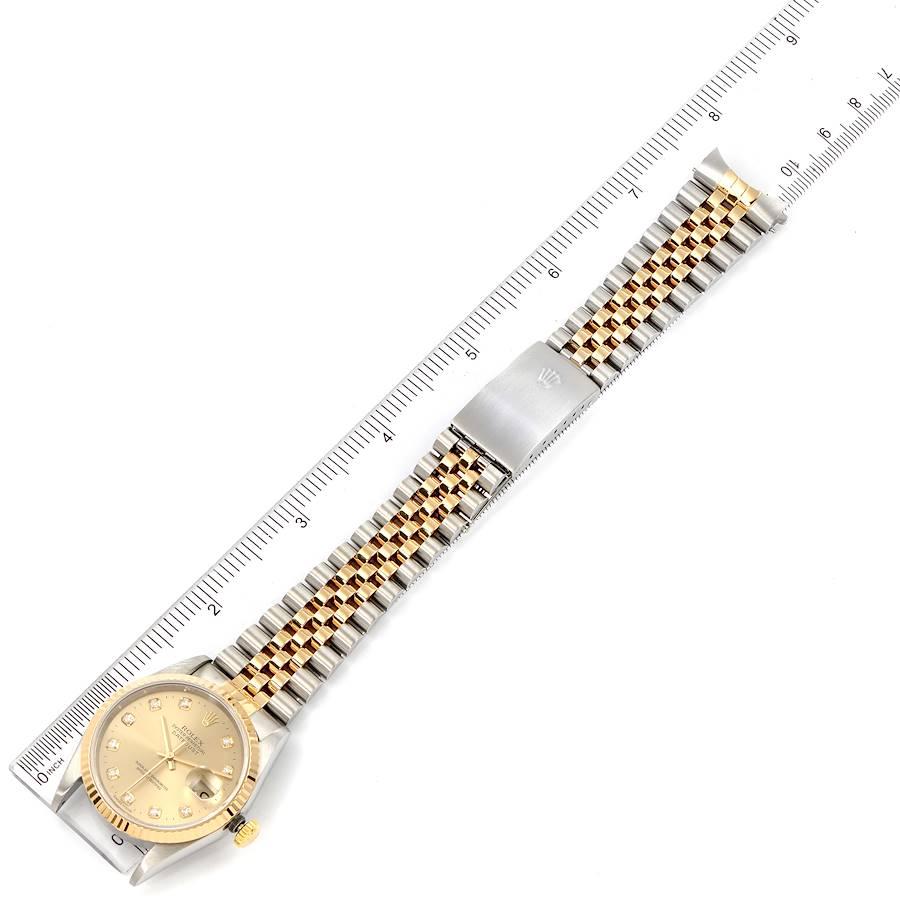 Rolex Datejust Steel Yellow Gold Diamond Men's Watch 16233 7