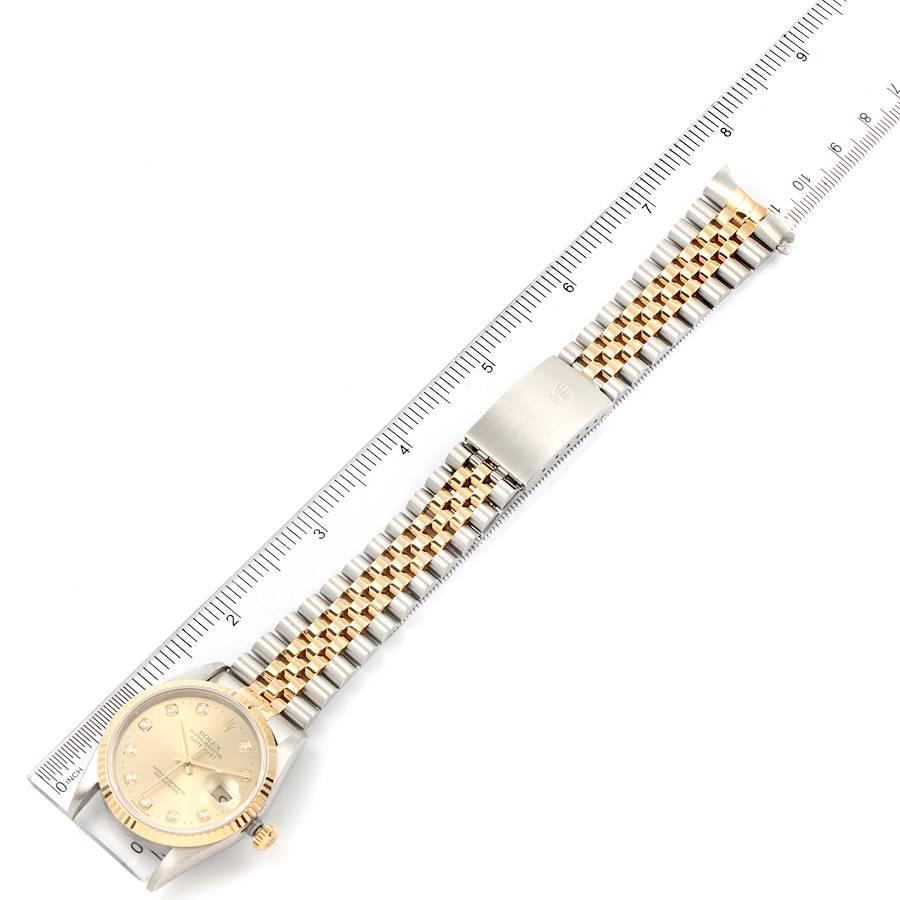 Rolex Datejust Steel Yellow Gold Diamond Men's Watch 16233 For Sale 7