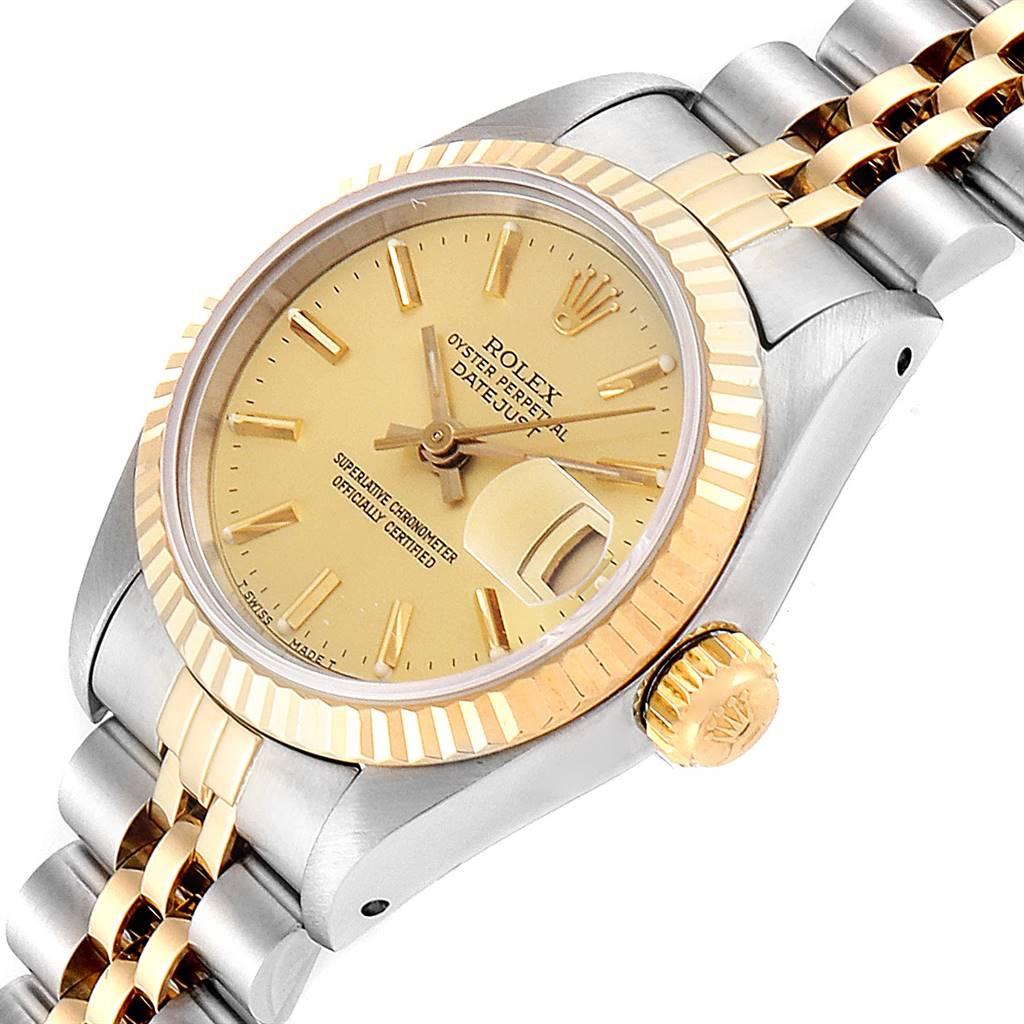 Rolex Datejust Steel Yellow Gold Fluted Bezel Ladies Ladies Watch 69173 1