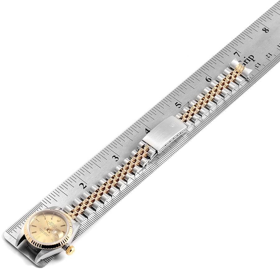 Rolex Datejust Steel Yellow Gold Fluted Bezel Ladies Watch 69173 Box For Sale 6