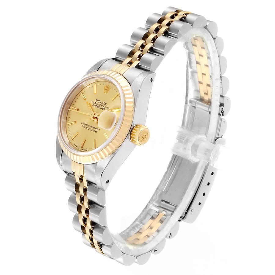Women's Rolex Datejust Steel Yellow Gold Fluted Bezel Ladies Watch 69173 Box For Sale