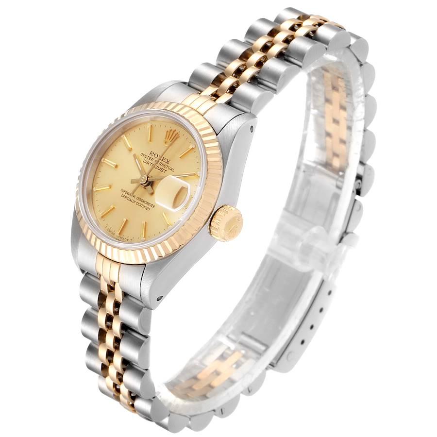 Women's Rolex Datejust Steel Yellow Gold Fluted Bezel Ladies Watch 69173 Box