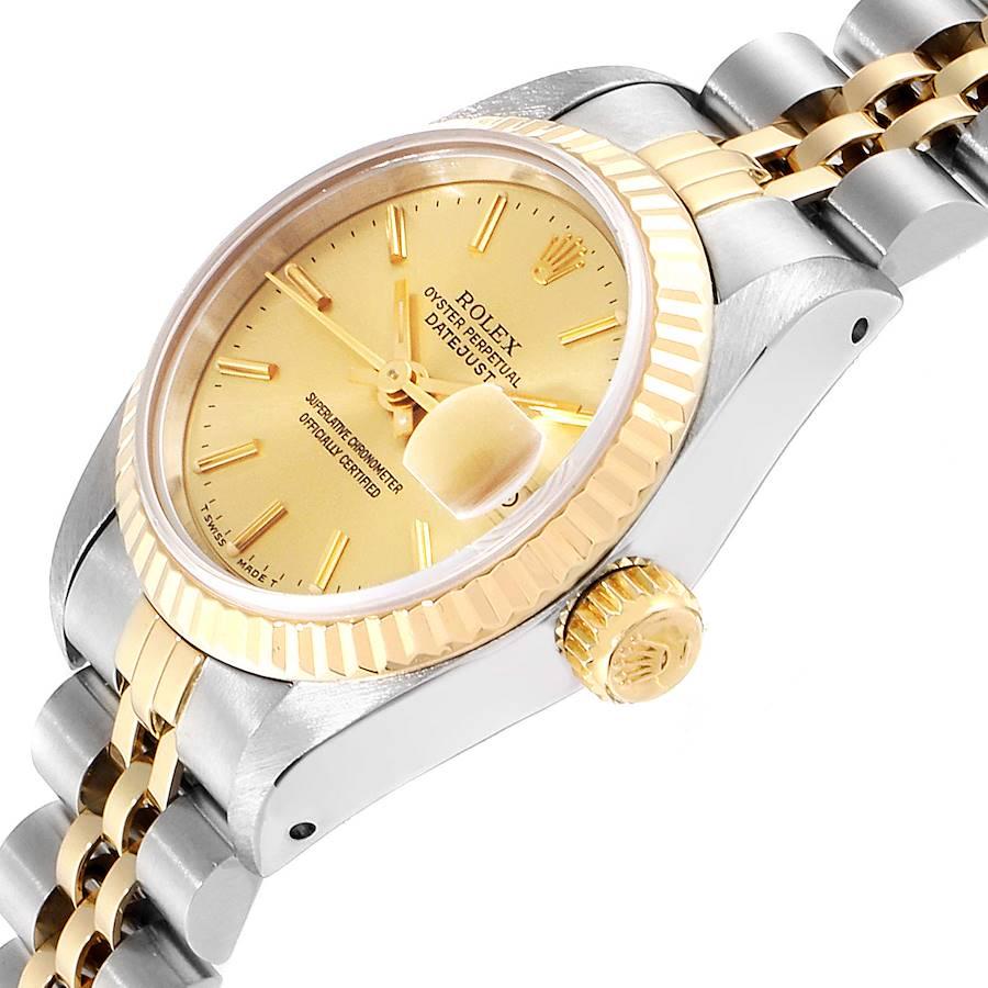 Rolex Datejust Steel Yellow Gold Fluted Bezel Ladies Watch 69173 Box For Sale 1