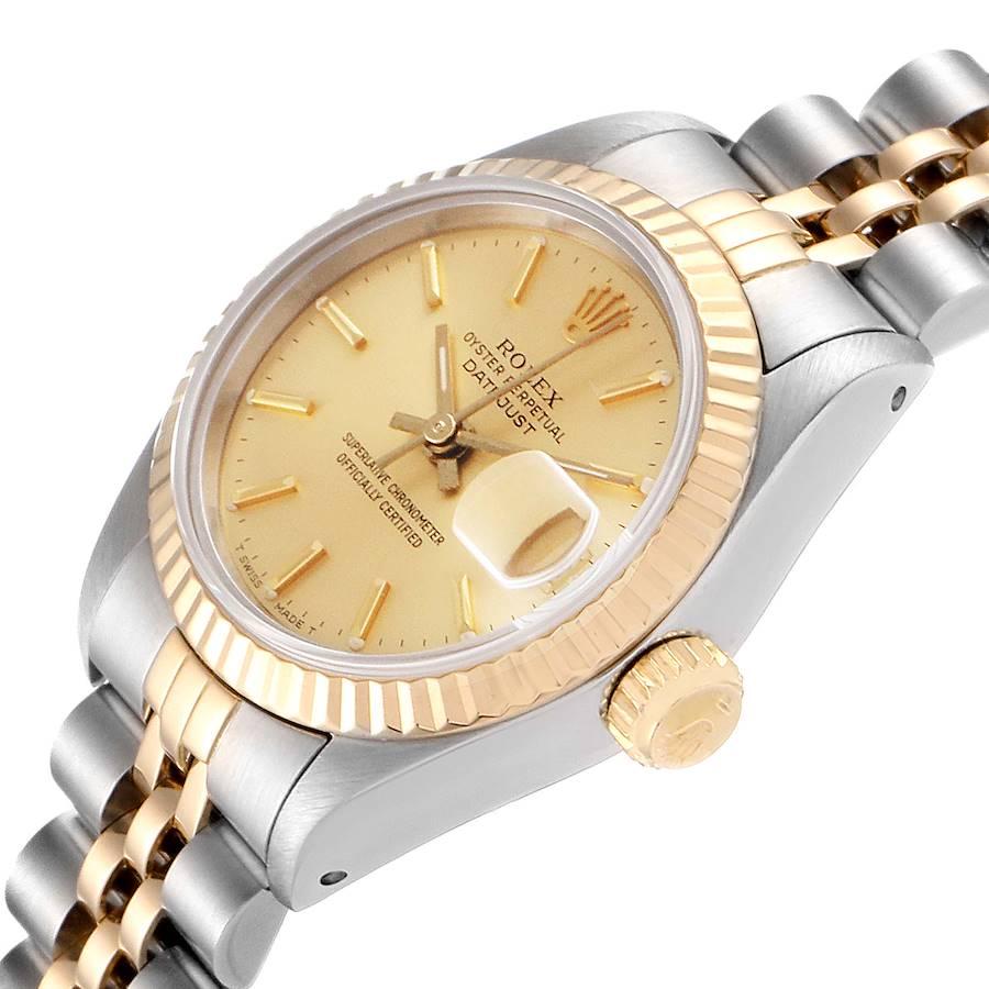 Rolex Datejust Steel Yellow Gold Fluted Bezel Ladies Watch 69173 Box 1