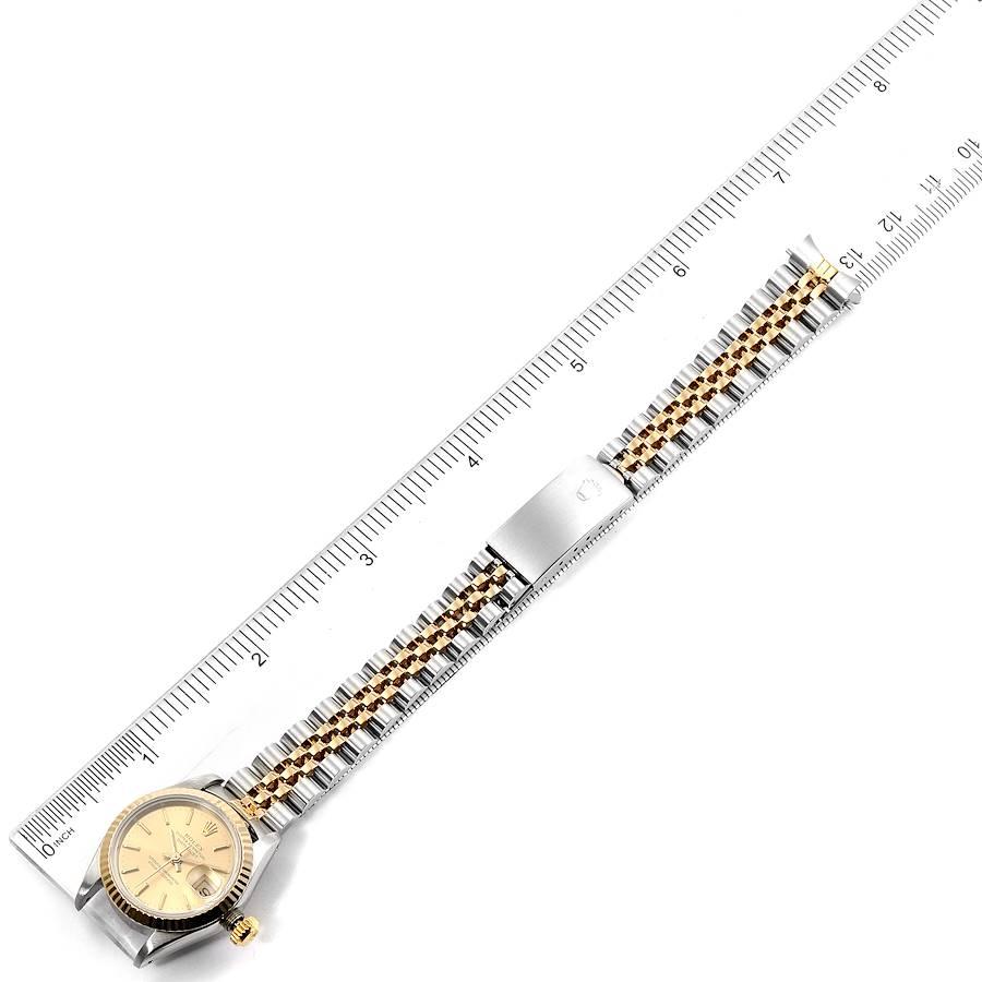 Rolex Datejust Steel Yellow Gold Fluted Bezel Ladies Watch 69173 Box 5