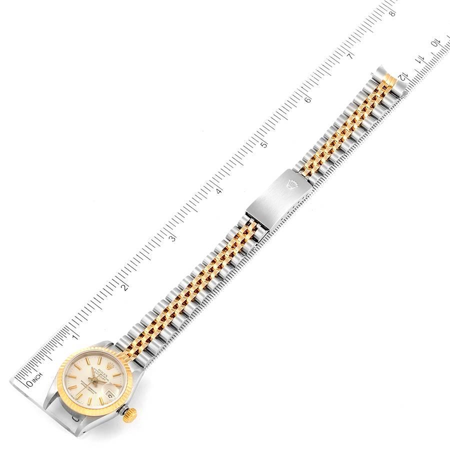 Rolex Datejust Steel Yellow Gold Fluted Bezel Ladies Watch 69173 Box Papers For Sale 6