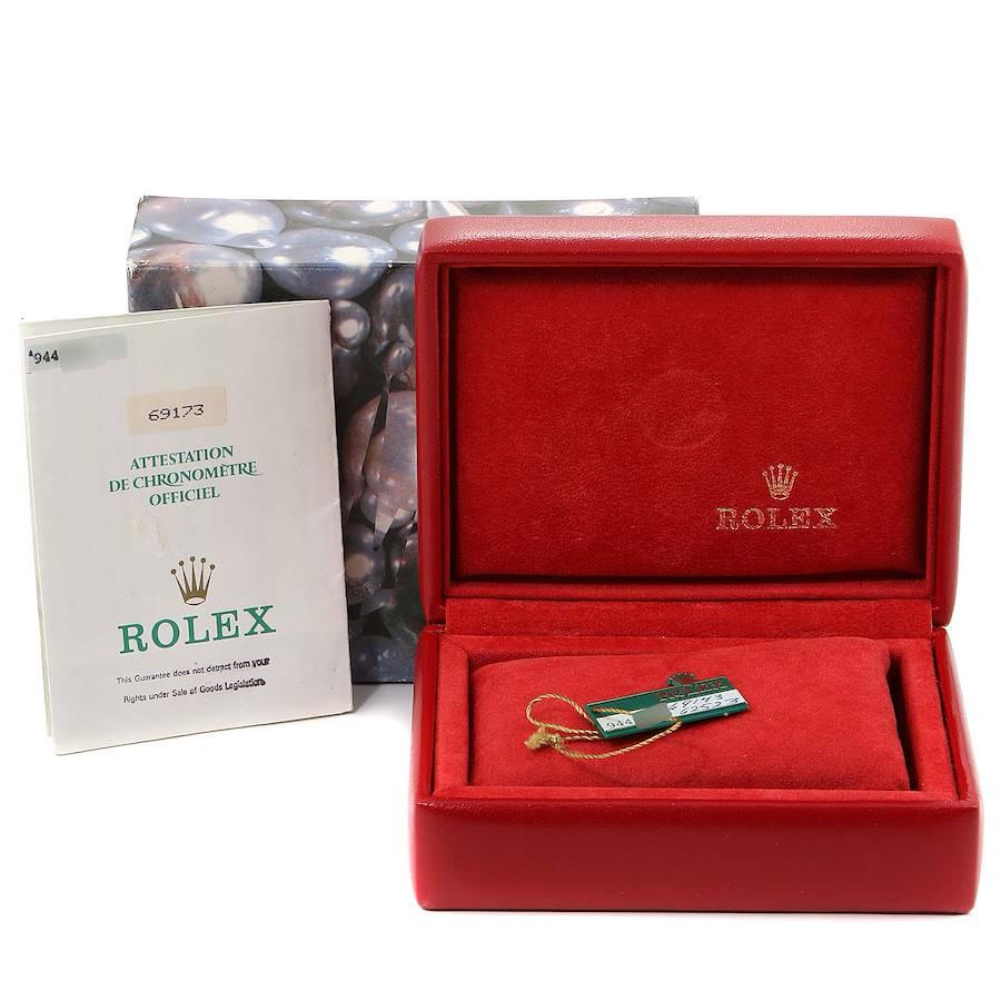 Rolex Datejust Steel Yellow Gold Fluted Bezel Ladies Watch 69173 Box Papers 8