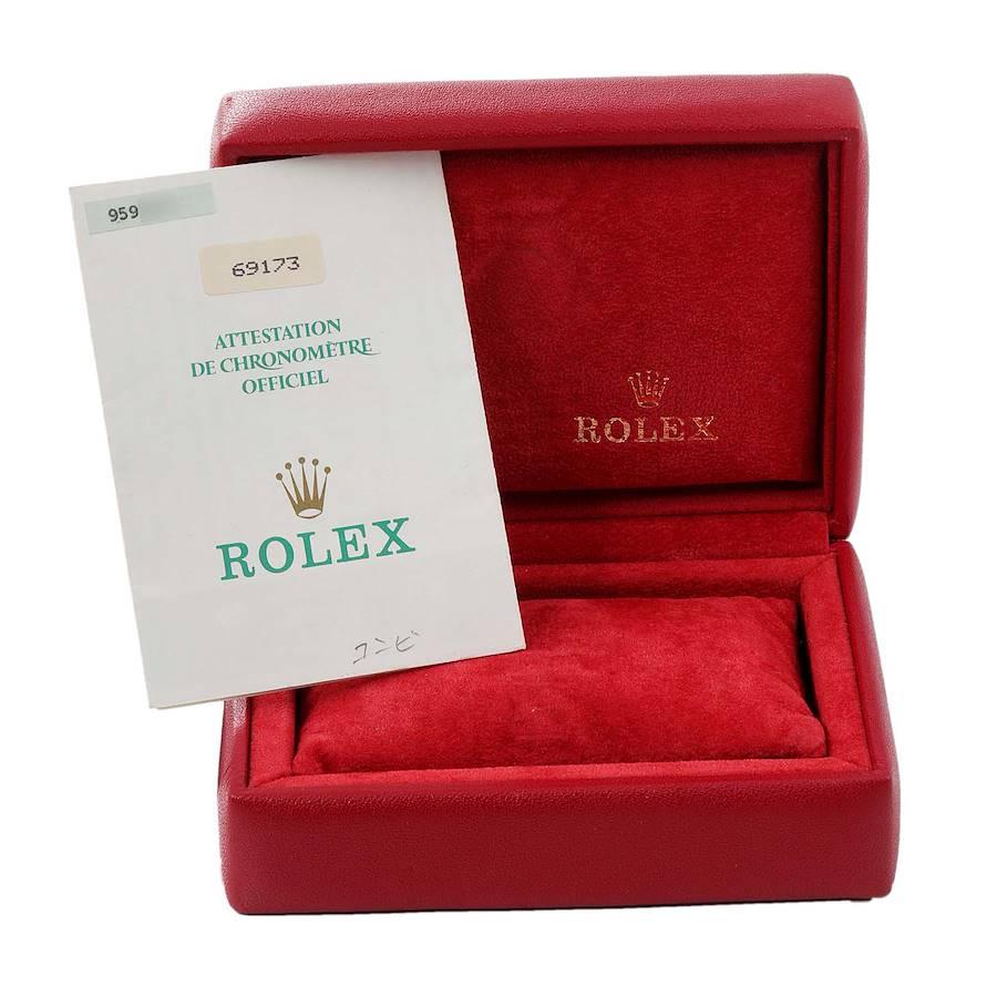 Rolex Datejust Steel Yellow Gold Fluted Bezel Ladies Watch 69173 Box Papers For Sale 8