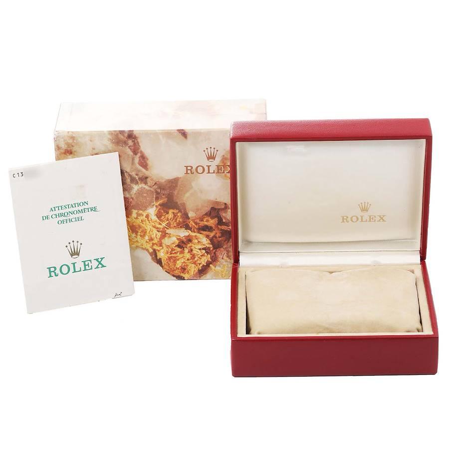 Rolex Datejust Stahl Gelbgold geriffelte Lünette Damenuhr 69173 Box Papiere 9