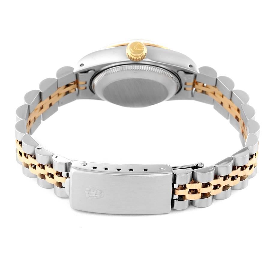 Rolex Datejust Stahl Gelbgold geriffelte Lünette Damenuhr 69173 Box Papiere 6