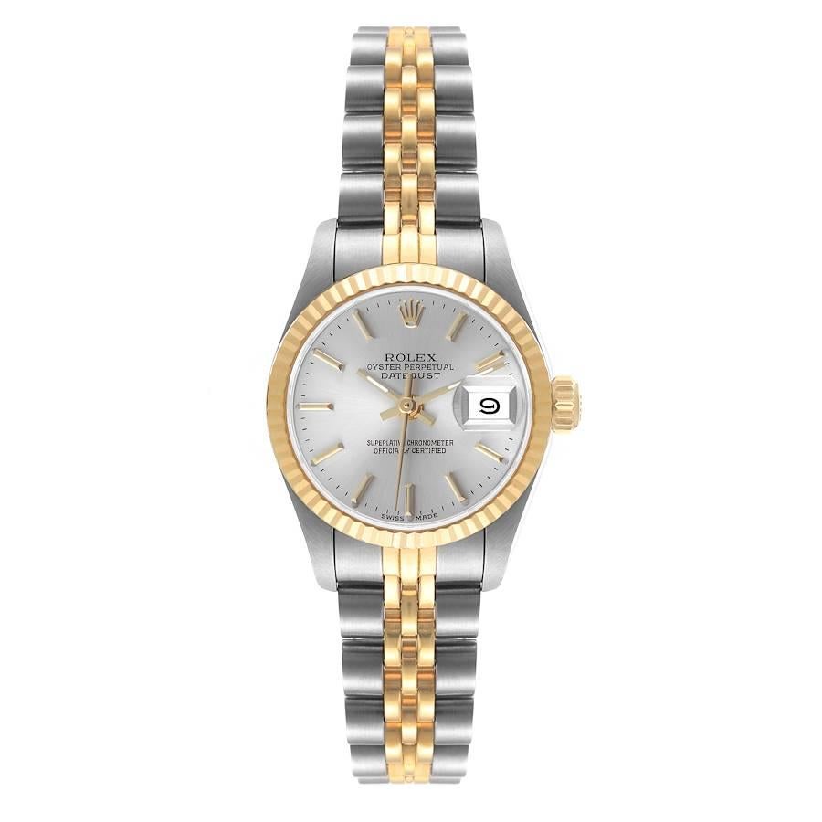 Rolex Datejust Steel Yellow Gold Fluted Bezel Ladies Watch 69173 For