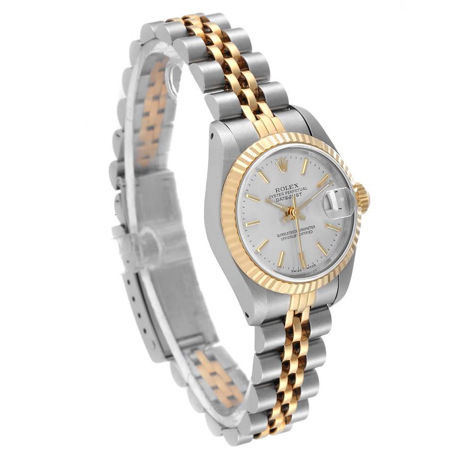 Rolex Datejust Steel Yellow Gold Fluted Bezel Ladies Watch 69173 For