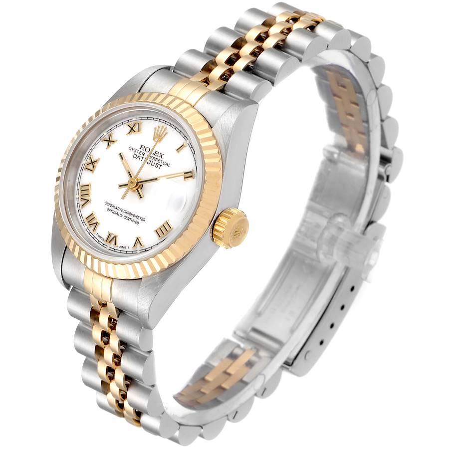 Women's Rolex Datejust Steel Yellow Gold Fluted Bezel Ladies Watch 69173 For Sale