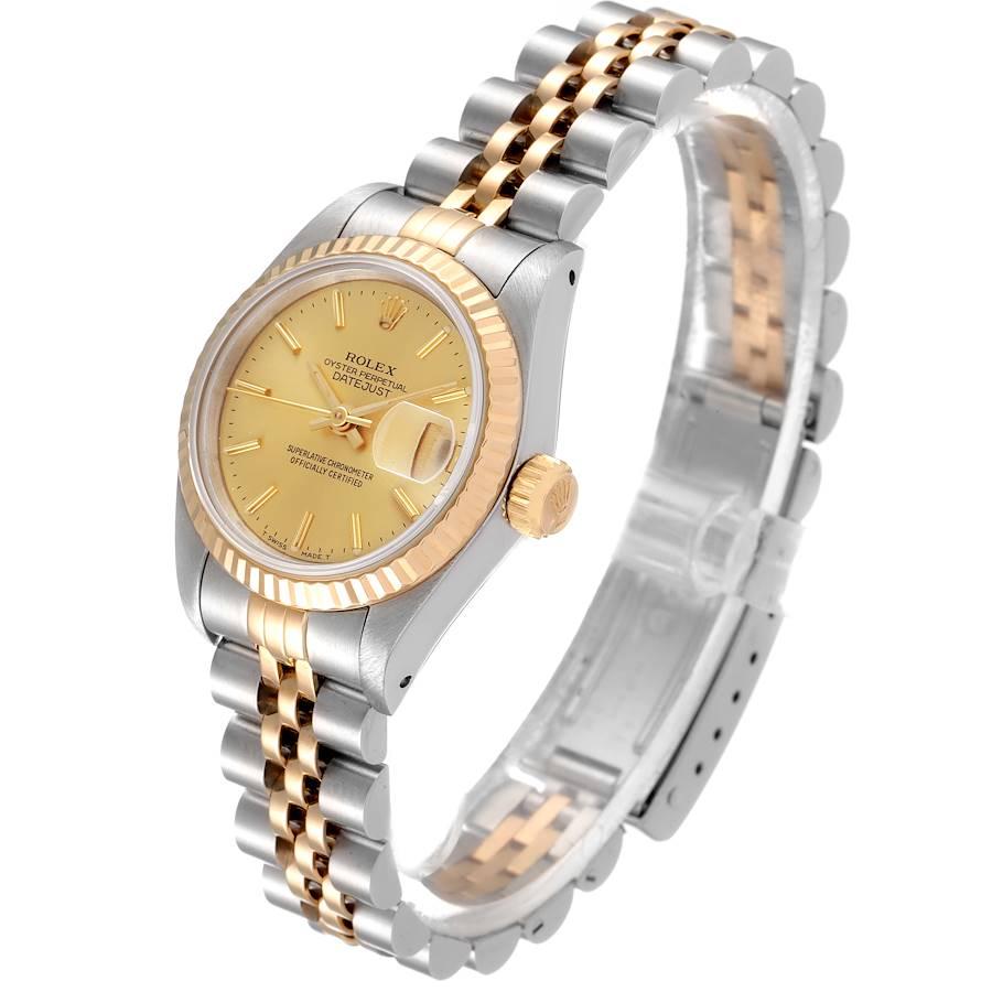 Women's Rolex Datejust Steel Yellow Gold Fluted Bezel Ladies Watch 69173 For Sale