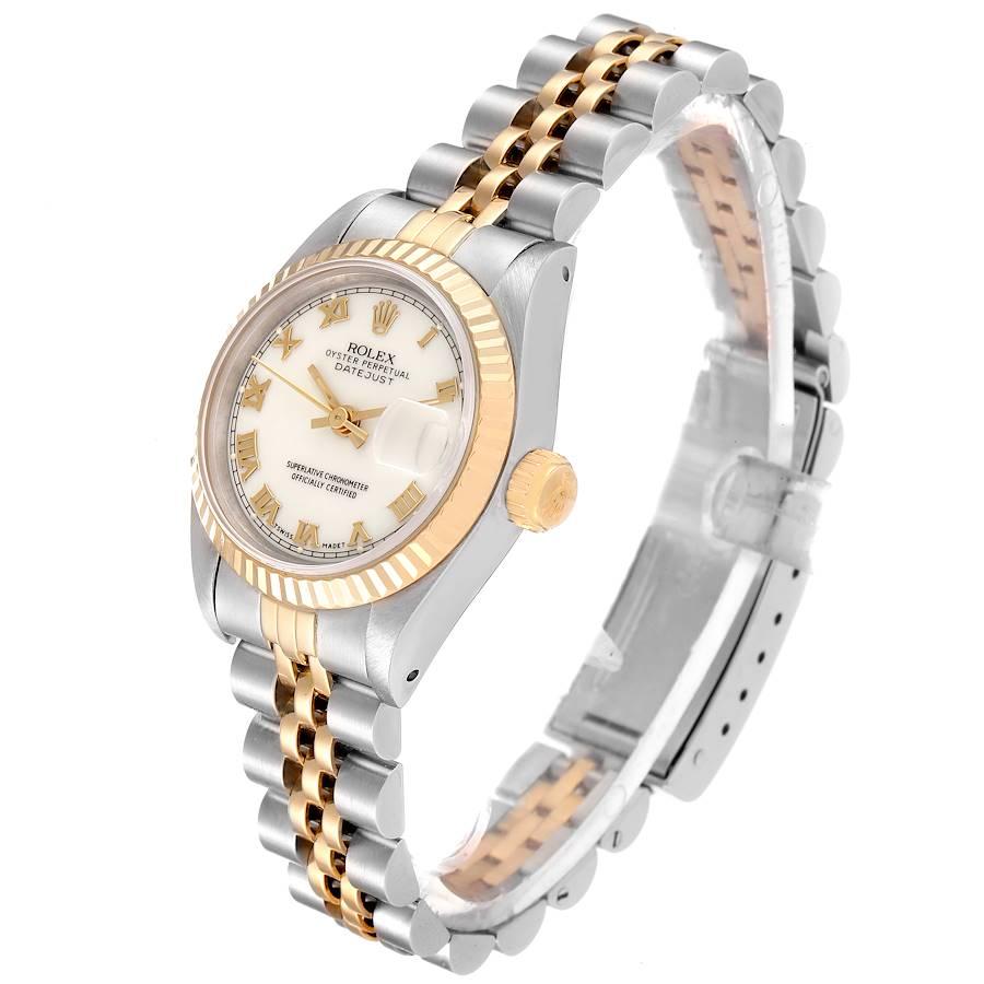 Rolex Datejust Steel Yellow Gold Fluted Bezel Ladies Watch 69173 1