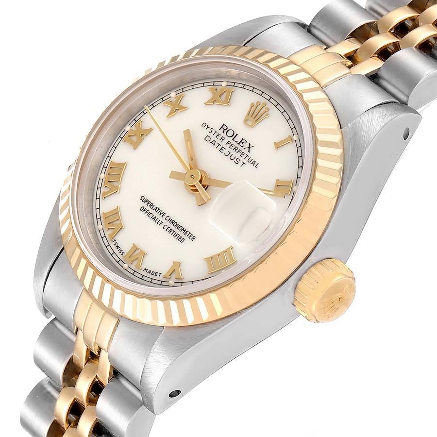 Rolex Datejust Steel Yellow Gold Fluted Bezel Ladies Watch 69173 2