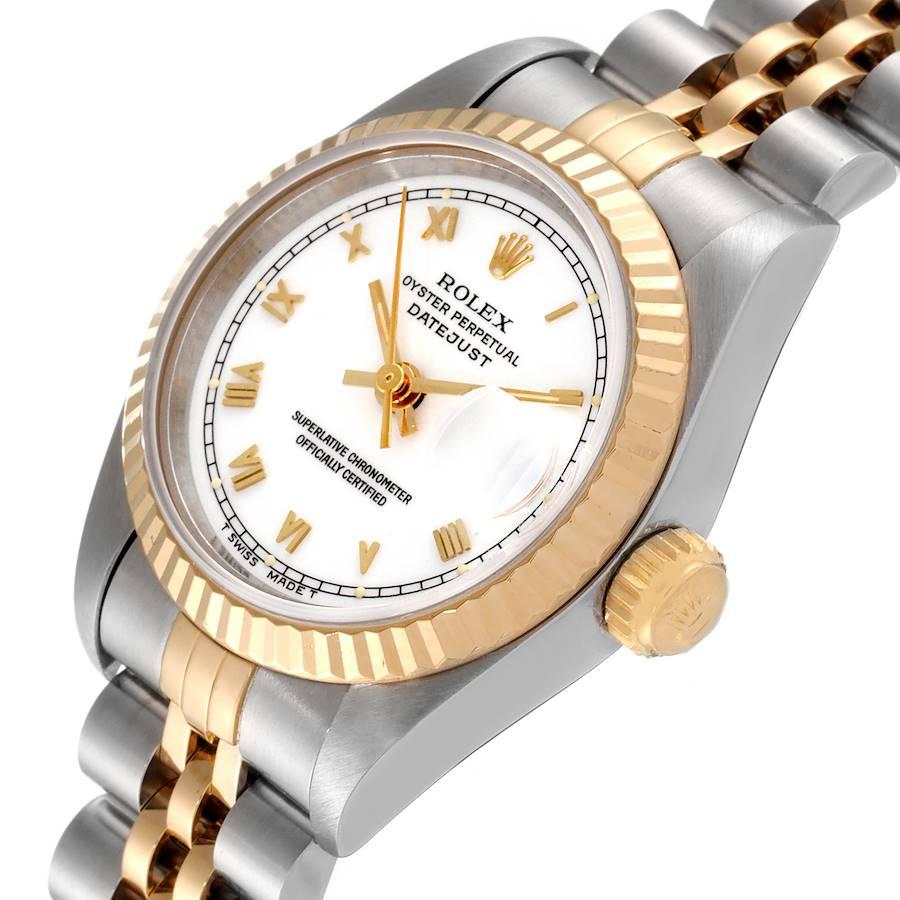 Rolex Datejust Steel Yellow Gold Fluted Bezel Ladies Watch 69173 1