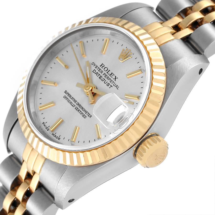 Rolex Datejust Steel Yellow Gold Fluted Bezel Ladies Watch 69173 For