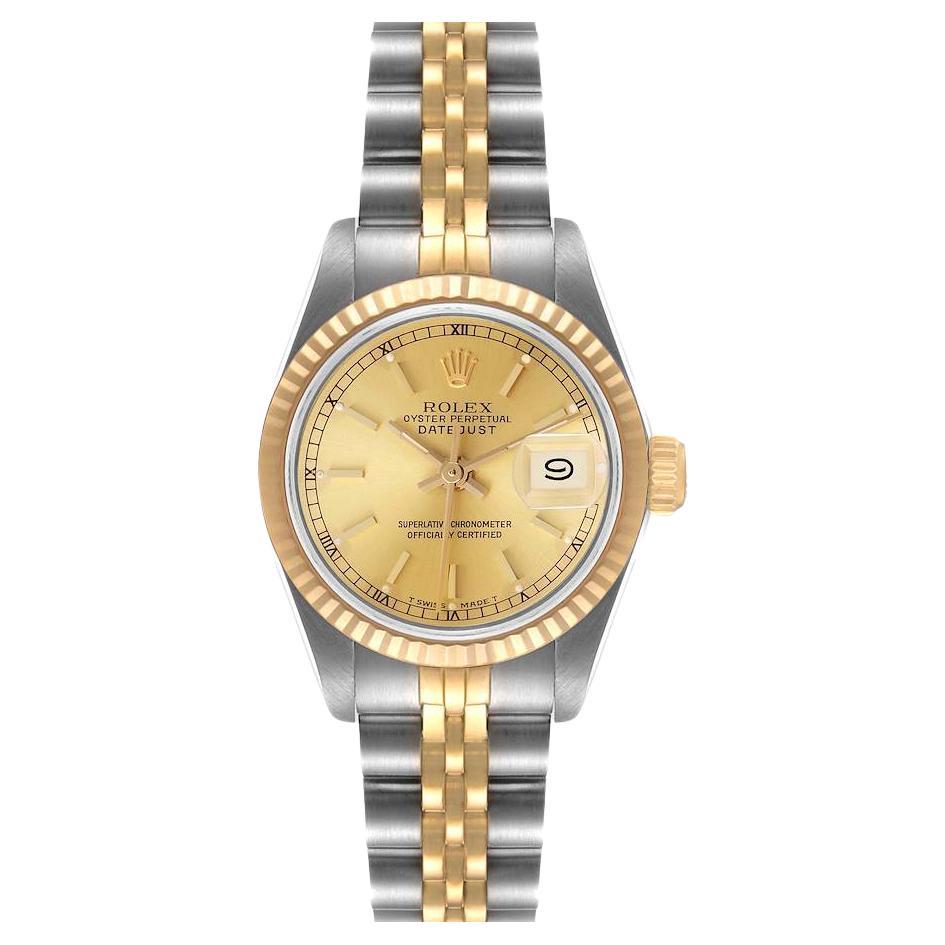 Rolex Datejust Aftermarket Diamond Bezel Yellow Gold Ladies Watch 6917