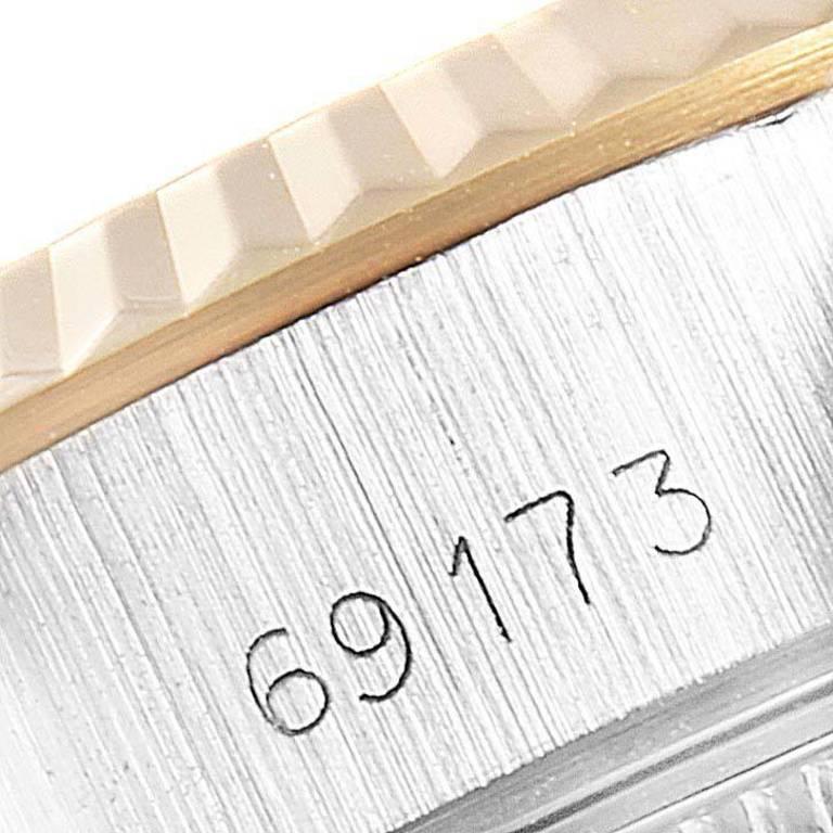 Rolex Datejust Steel Yellow Gold Fluted Bezel Ladies Watch 69173 Papers For Sale 2