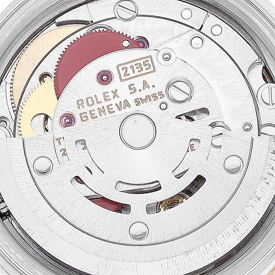 Rolex Datejust Stahl-Damenuhr 69173 mit geriffelter Lünette und Wandteppich-Zifferblatt im Angebot 5