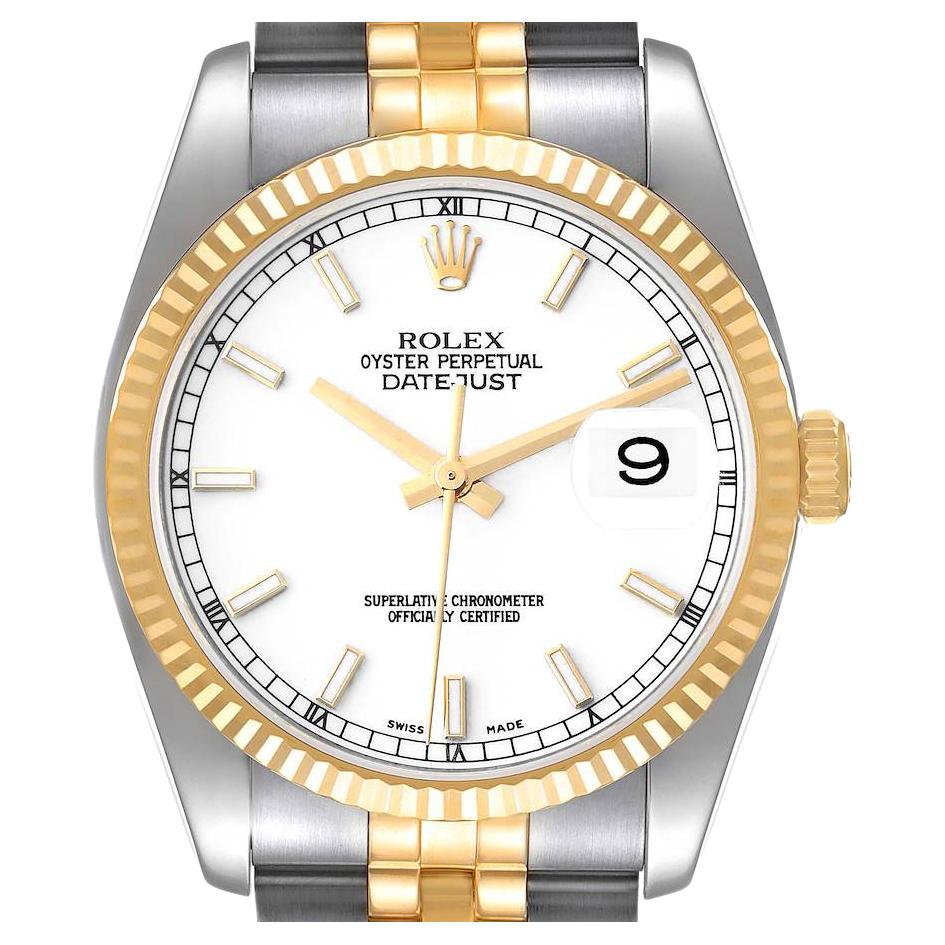 Rolex Men's Datejust Watch S/S and White Gold Ice Blue Diamond Dial