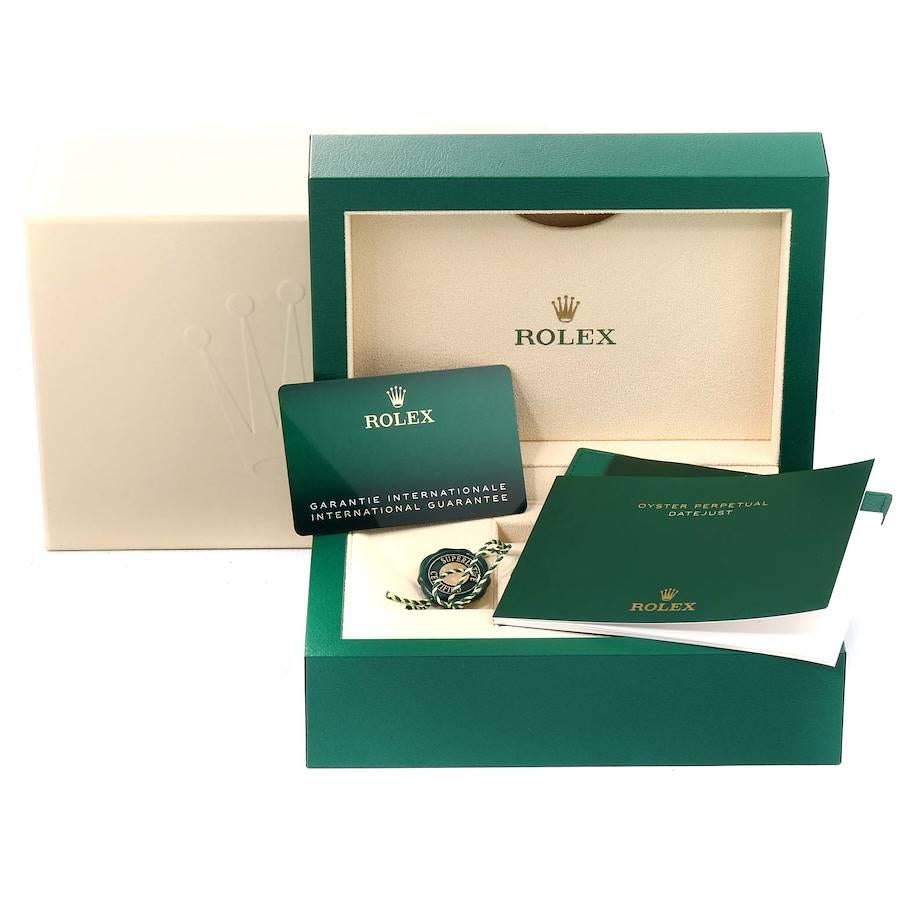 Rolex Datejust Stahl Gelbgold Goldenes Palmen Zifferblatt Herrenuhr 126233 Ungetragen im Angebot 7