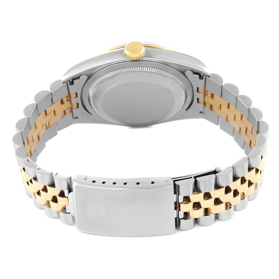 Rolex Datejust Steel Yellow Gold Grey Anniversary Dial Mens Watch 16233 5