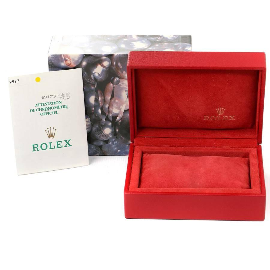 Rolex Datejust Steel Yellow Gold Grey Dial Ladies Watch 69173 Box Papers For Sale 9