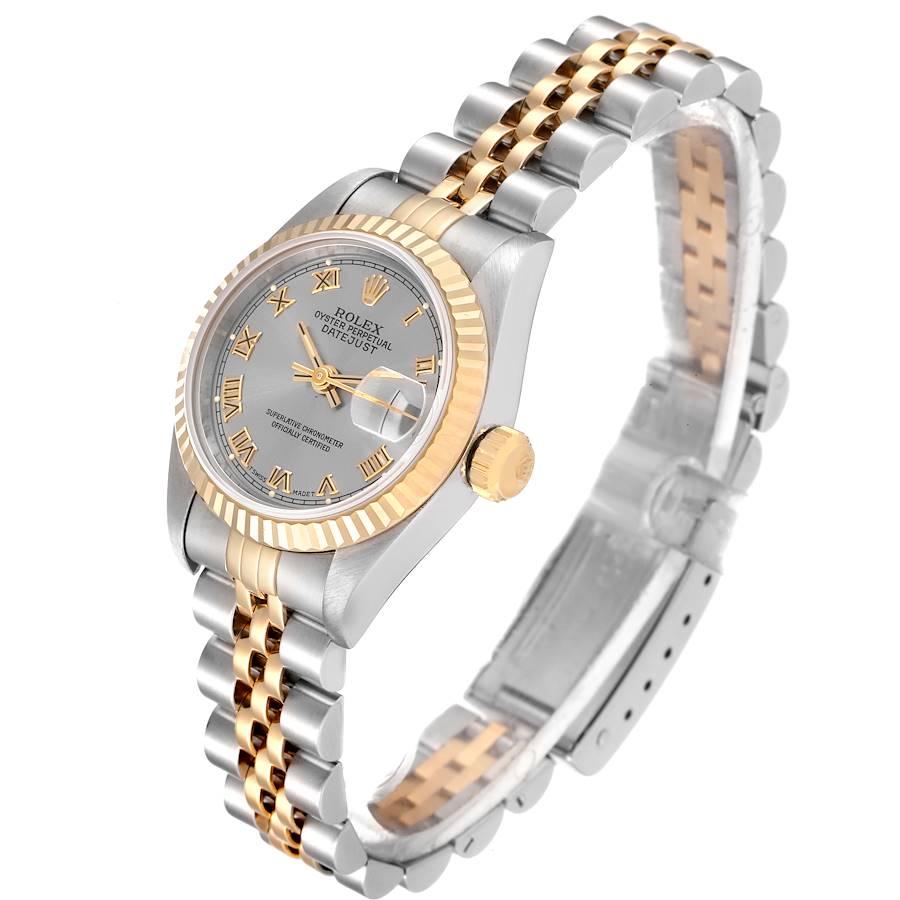 Rolex Datejust Steel Yellow Gold Grey Dial Ladies Watch 69173 Box Papers For Sale 1