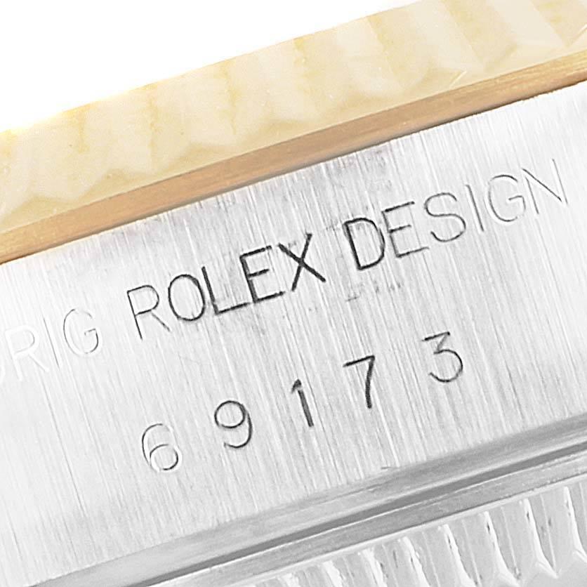 Rolex Datejust Steel Yellow Gold Grey Dial Ladies Watch 69173 Box Papers For Sale 4