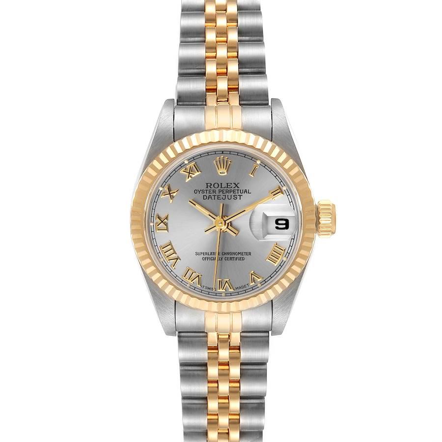 Rolex Datejust Steel Yellow Gold Grey Dial Ladies Watch 69173 Box Papers For Sale