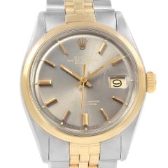 Rolex Datejust Steel Yellow Gold Grey Dial Vintage Men’s Watch 1601