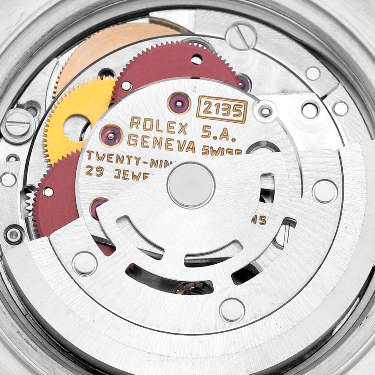 Rolex Montre Datejust en acier, or jaune et cadran pied-de-poule 69173 en vente 2