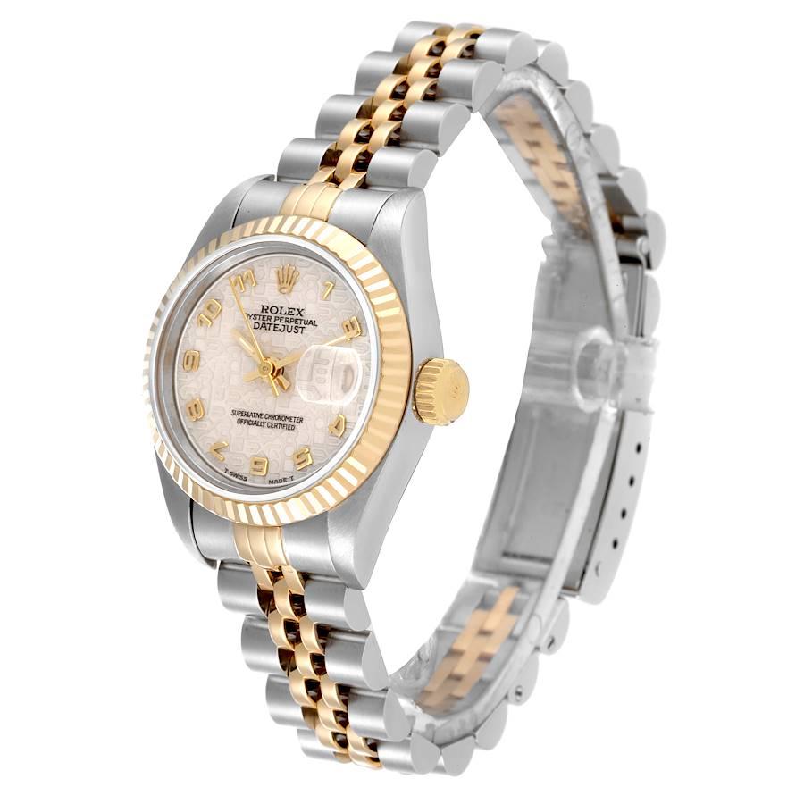  Rolex Montre Datejust d'anniversaire en acier et or jaune avec cadran ivoire, pour femmes 69173 Pour femmes 
