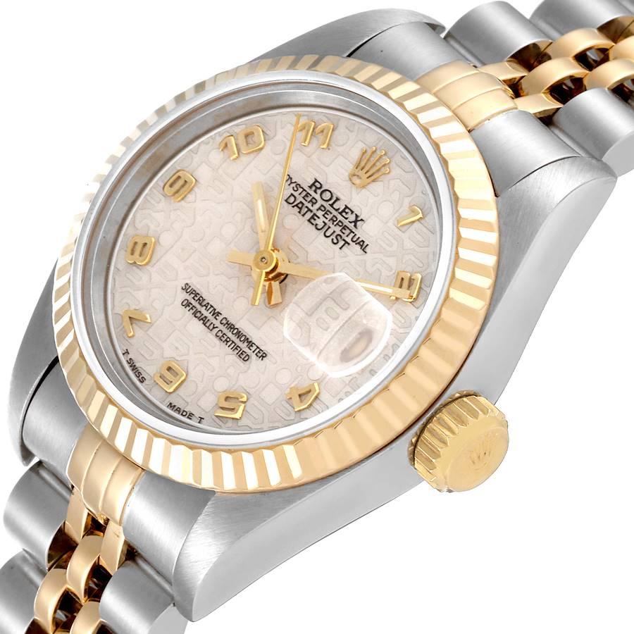 Rolex Montre Datejust d'anniversaire en acier et or jaune avec cadran ivoire, pour femmes 69173 1