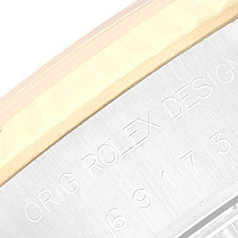 Rolex Montre Datejust d'anniversaire en acier et or jaune avec cadran ivoire, pour femmes 69173 2