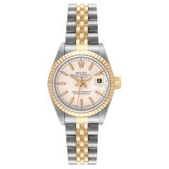 Rolex Datejust Steel Yellow Gold Ivory Anniversary Dial Ladies Watch 69173
