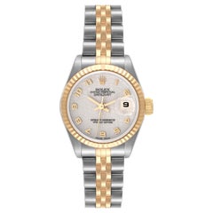 datejust lookalike Rolex Datejust Steel Yellow Gold Ivory Anniversary Dial Ladies Watch 69173