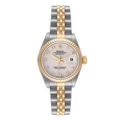 Rolex Datejust Steel Yellow Gold Ivory Anniversary Dial Ladies Watch 79173
