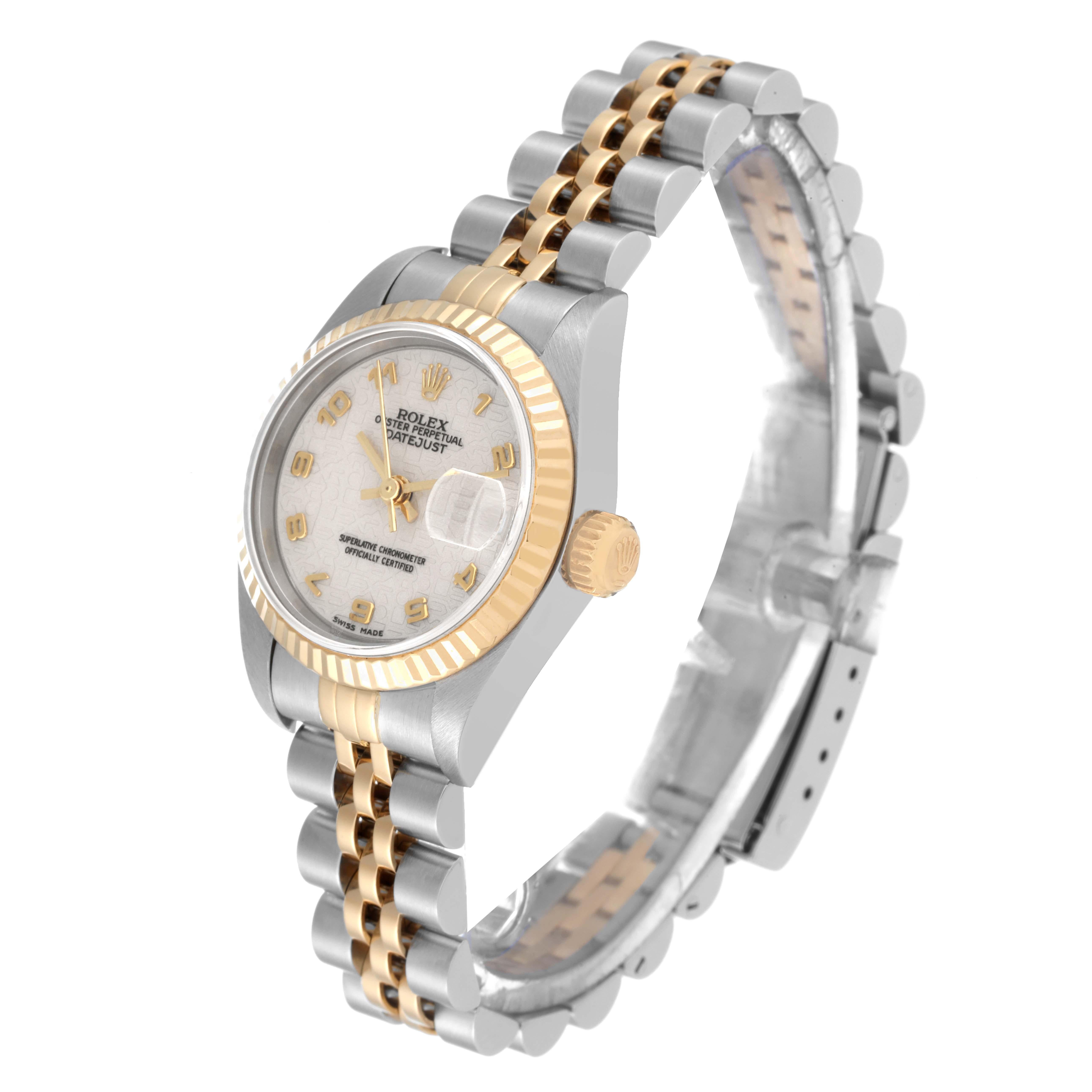 Women's Rolex Datejust Steel Yellow Gold Ivory Anniversary Dial Ladies Watch 79173