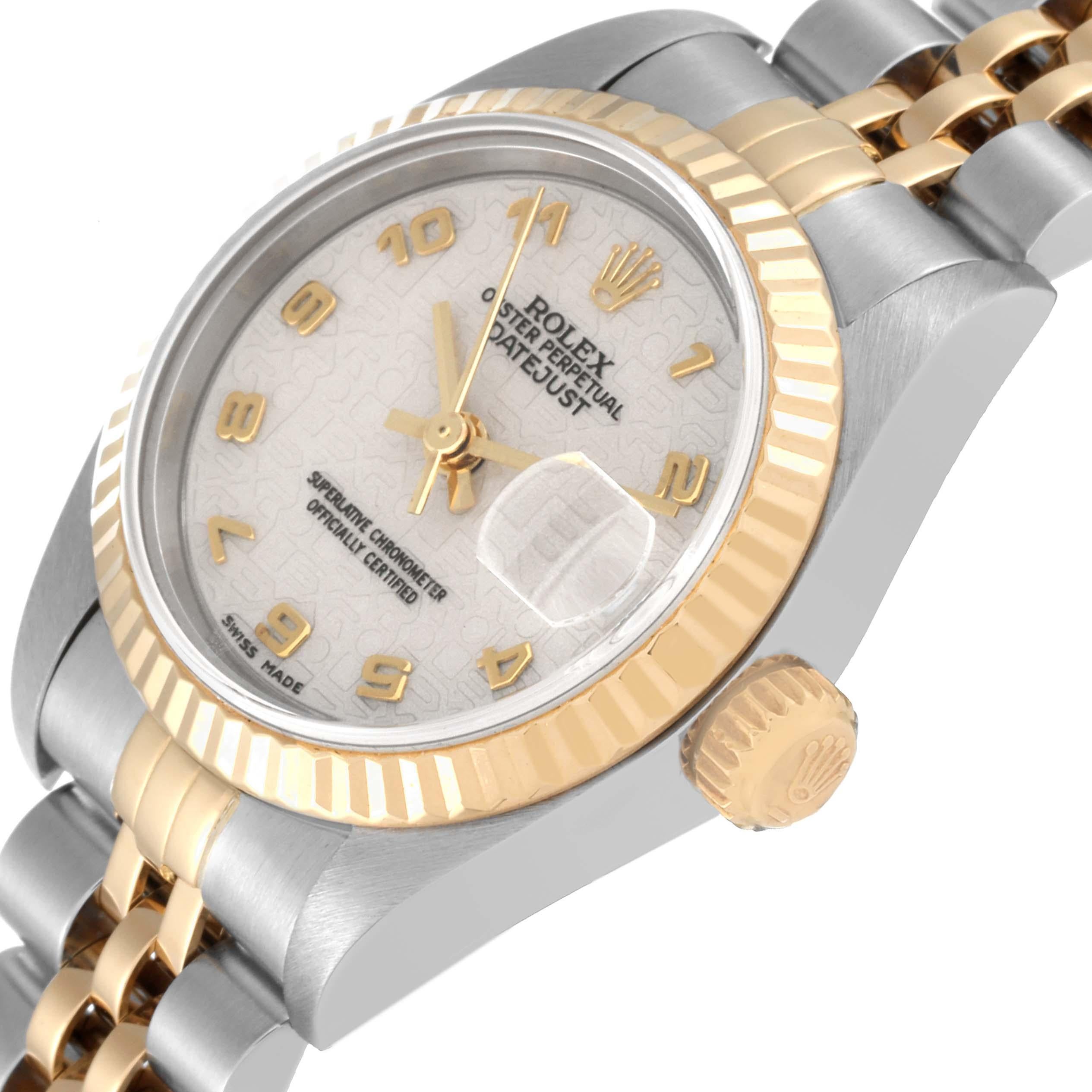 Rolex Datejust Steel Yellow Gold Ivory Anniversary Dial Ladies Watch 79173 1