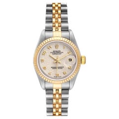 Rolex Datejust Steel Yellow Gold Ivory Anniversary Dial Ladies Watch 79173
