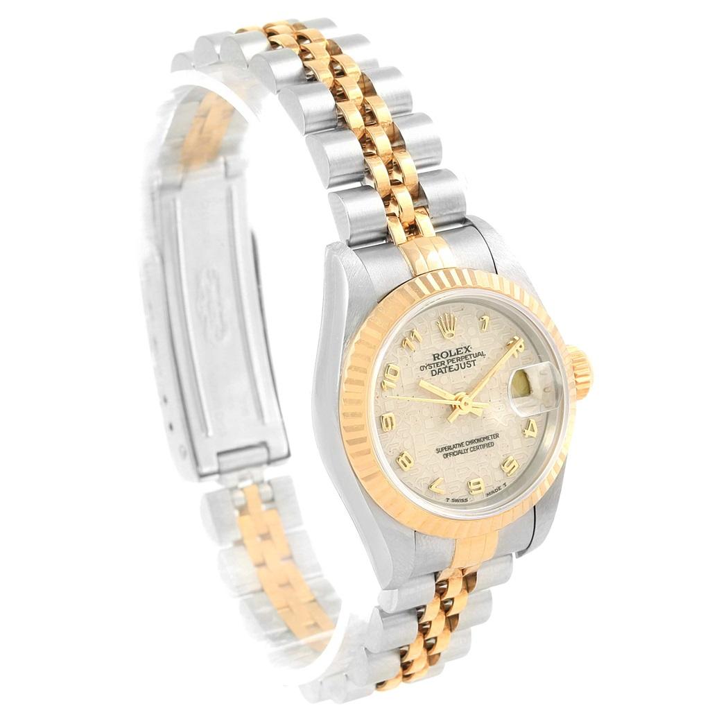 Rolex Datejust Steel Yellow Gold Ivory Jubilee Dial Ladies Watch 69173 For Sale 1