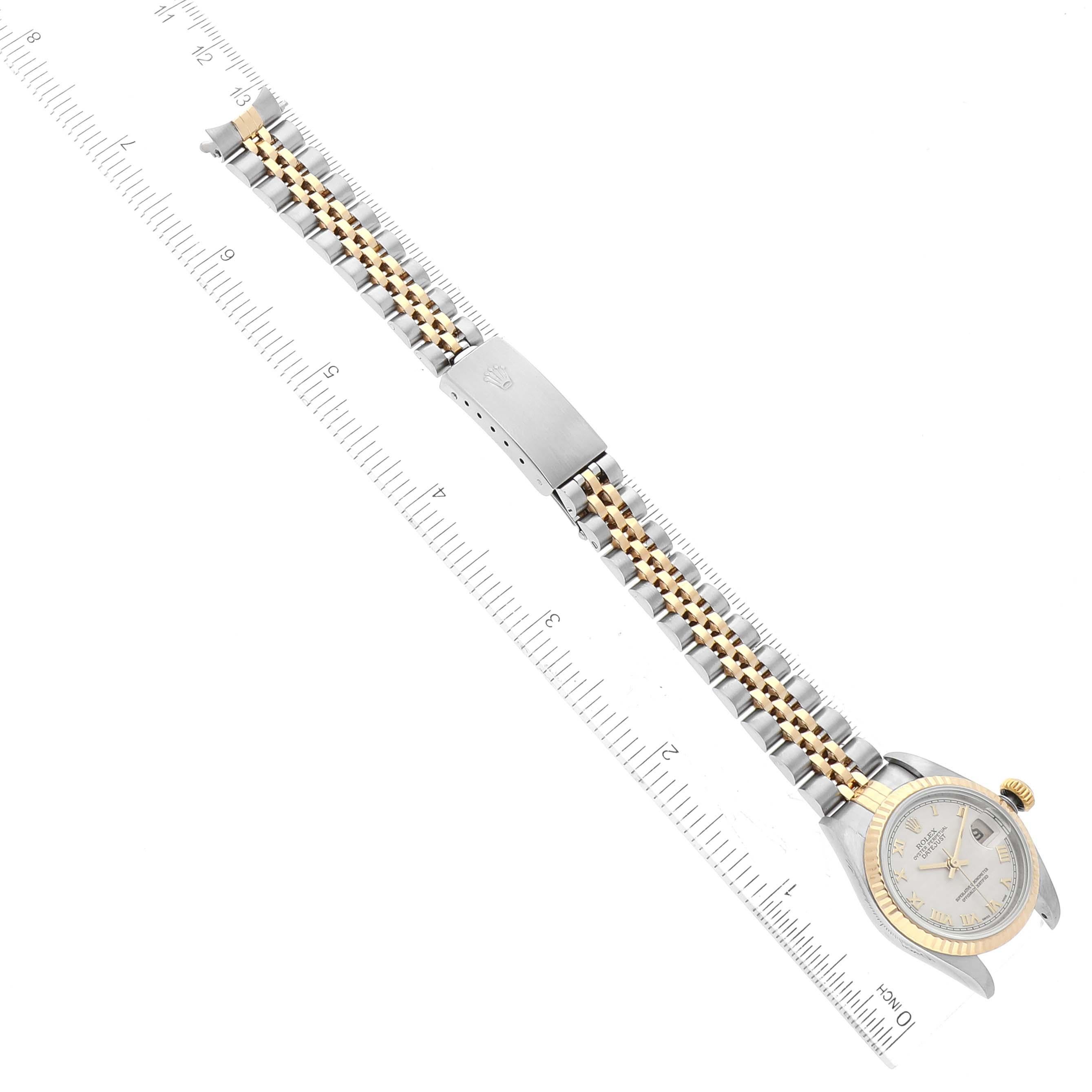 Rolex Datejust Steel Yellow Gold Ivory Pyramid Dial Ladies Watch 79173 6